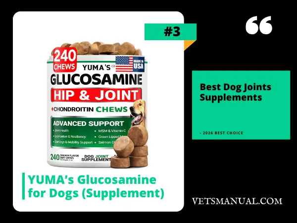 YUMA’s Glucosamine for Dogs Hip and Joint Supplement